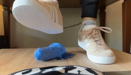 Adidas gazelle sneakers job on Cockbox and briefs