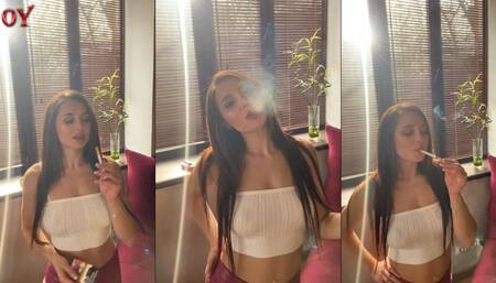 Two cigarettes to smoke the room