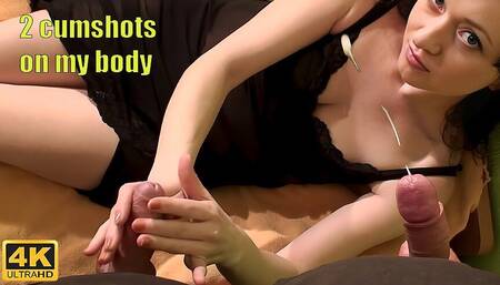 Edging with 2 Cumshots on My Body
