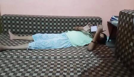 Fucked the Indian Bhabhi, Made Her Lie Down on the Sofa and Then Inserted the Entire Penis Inside.