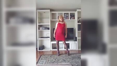 Crossdressing Cindy Loves to Have Fun