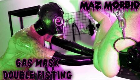 Gas Mask Double Anal Fisting 4K ft Mistress Lady Valeska Maz Morbid @mazmorbidfetish #fisting