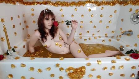 Gold Bath Bomb, Kittengirl Bathtime Bts