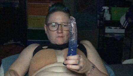 Dildo, Hitachi vibrator, and a tongue toy