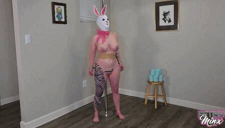 Creepster Bunny stripped, shackled, mummified and clamped - Part 2 (MP4 Format)