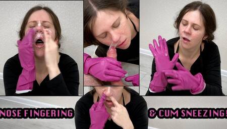 Nose Fingering in Gloves and Cum Sneezing: My Weird Post-Cum Nose Fetish, POV