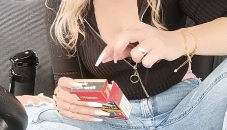 Casual talking + smoking