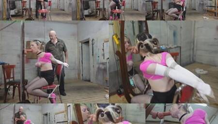 Impaled on a dildo for some bondage blowjob training (MP4 SD 3500kbps)