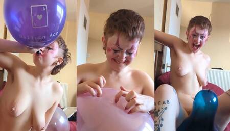 Clown Balloon Nail Pops & Nude Balloon Riding