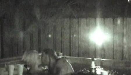 Blonde slut loves blowing cock in the jacuzzi