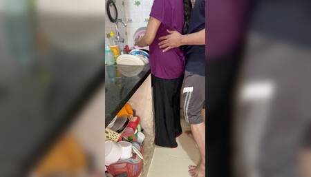 My Maid Was Cleaning in the Kitchen I Went and Fucked Her When My Wife Was Out