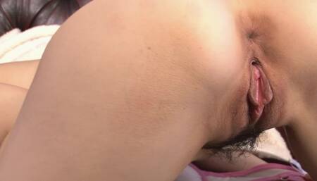 Attractive Japanese brunette is tied up and fucked rough