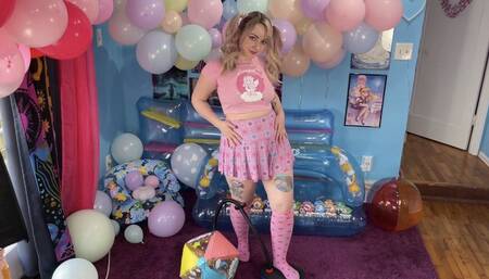 Care Bear Beach Ball Foot Pump Inflation