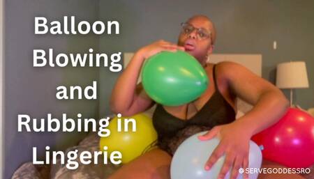 Balloon Blowing and Rubbing in Lingerie by Royal Ro hd mp4 1080p