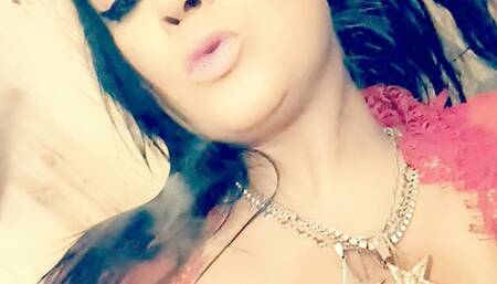 Late night sexy Belle smoking a Capri