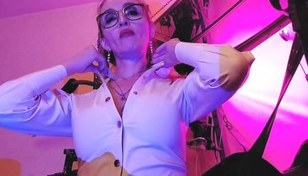 Femdom Mistress Eva Latex Dominatrix Fetish MILF Glasses Hot Sexy Goddess BDSM Kink
