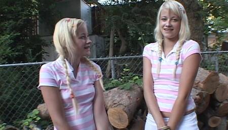 Milton Twins Urinating Outdoors