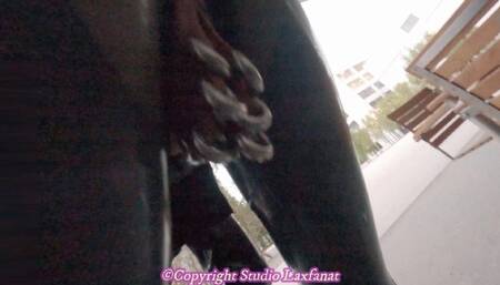 Sensual Latex Seduction: Adorned with Piercings and Ass Plug, Indulging in Public Urination, Intense Dildo Penetration, and Passionate Dick-Sucking P5