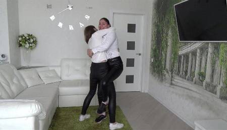 WRESELING IN T-SHIRTS AND LEATHER PANTS (t)