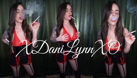 Smoking Wearing Sexy Outfit