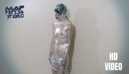 Ingrid - Tight mummification and cum on her face! (HD VIDEO)