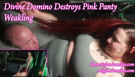 Divine Domino destroys Pink Panty Weakling