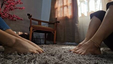 Milah and Katherine Foot Tickling Battle MVD