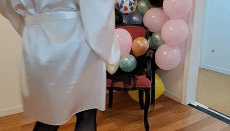 Popping balloons with a thumbtack