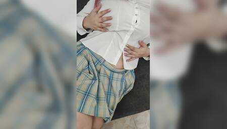 Stepbrother, Give Me Your Creampie in My Stockings! I Have to Go to Class