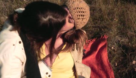 Busty babe takes it had from her slutty girlfriend