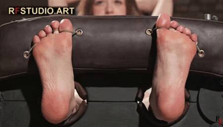 Eva Barbie - Cute Foot Tickling in Stocks with All Toes Tied (FULL HD MP4)