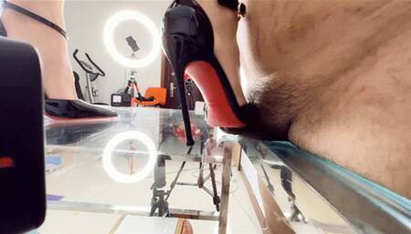 LCT_XG348d XiaoG GlassFloor barefoot Naked foot quick friction ejaculation d