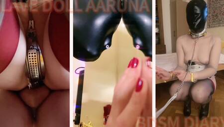 Slave Doll Aaruna Diary 2 (endless Moans From Electric Metal Butt Plug and chastity belt)