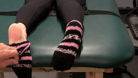 Fun with Nadias feet Lets tickle those SOCKS off!