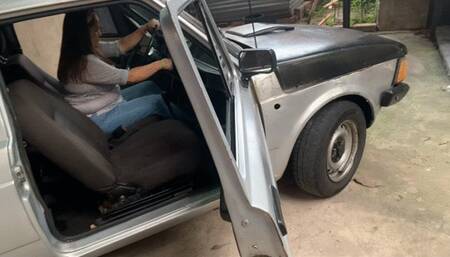 Barbara revs the car hard when it is cold