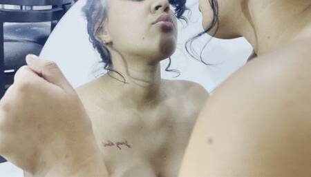 i like to watch me myself on the mirror and kiss myself