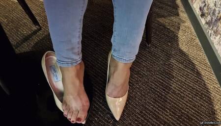 the milf has her shoe stolen from under the table HD wmv 1920x1080