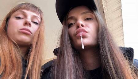 Double POV Spitting And Dirty Sneaker Soles Worship (MP4 HD 1080p)