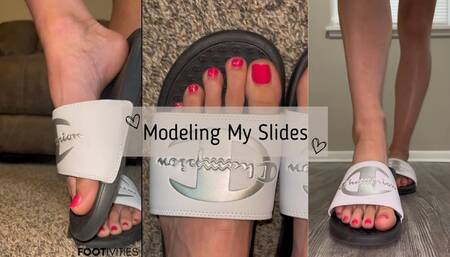 Modeling My Slides POV Sandal Dangle & Pop