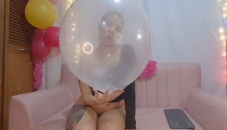 sexi loonergirl balloon 18 clear