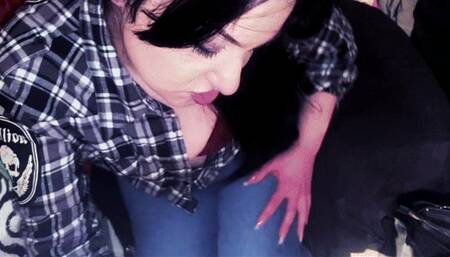 Jeans ass worship and cum