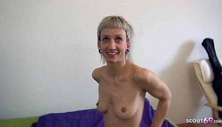 Raw Fuck for German Anorexic Punk Girl Luna in Berlin Hostel