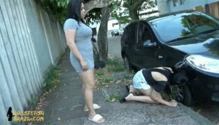 Public Humiliaton Slave Girl by Mistress Beh # SD MOBILE