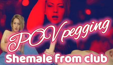Shemale from club POV pegging Futanari