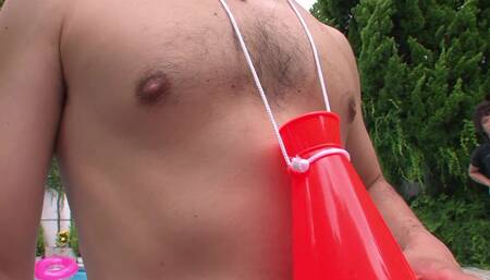 Asian girls want some hot stuff outdoors