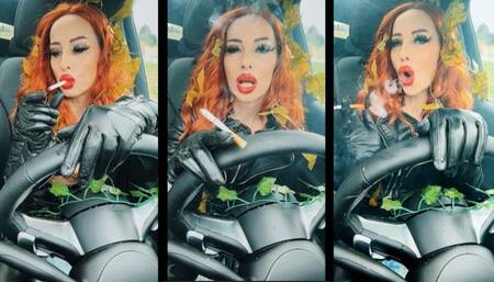 Chain smoking poison ivy lock u in her car while hotboxing- human ashtray