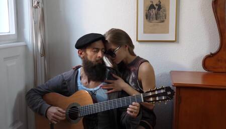 From Street to Sheets, a Beauty Seduces a Poor Musician for an Intimate Encounter at Home.