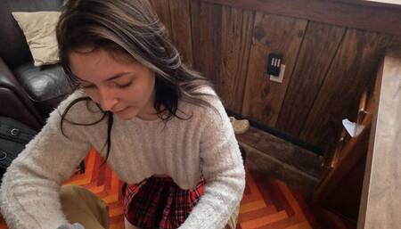 Cute Collge Girl Gets an A+