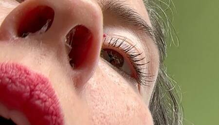 pov nose blowing mov