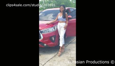 132 - Hannah Revving pick up In high heels pedal cam